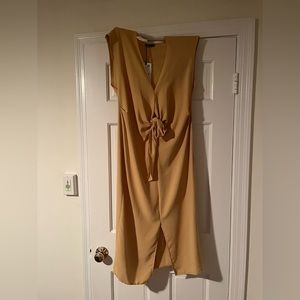 NEW WITH TAGS! Zara flowy golden dress